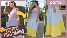 VESTIDO TRÊS MARIAS COLORIDO PASSO A PASSO -MODELAGEM  E COSTURA – VESTIDO COLOR BLOCK