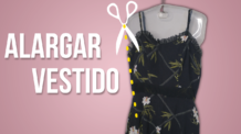 COMO ALARGAR VESTIDO NA LATERAL – USEI O TECIDO DA BAINHA