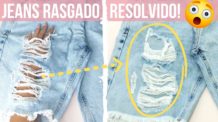 COMO CONSERTAR JEANS DESTROYED RASGADO/DESFIADO – TÉCNICA COM COSTURA