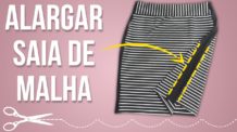 Como ALARGAR SAIA DE MALHA Utilizando Maquina Doméstica!