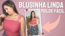 BLUSA FEMININA FÁCIL DE FAZER SIMPLES COM RETALHO DE TECIDO E ALÇA LARGA – COSTURA PARA INICIANTES