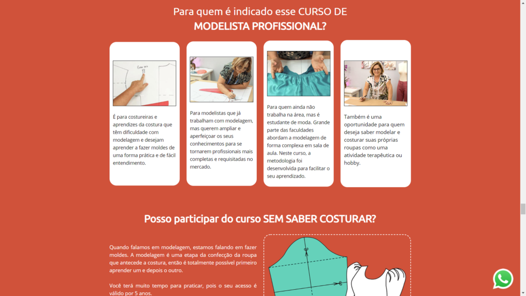 Curso Modelista Profissional da Marlene Mukai, Site Oficial.