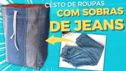 Como Fazer Um Cesto Multiuso Com Sobras de Jeans – Costura Criativa