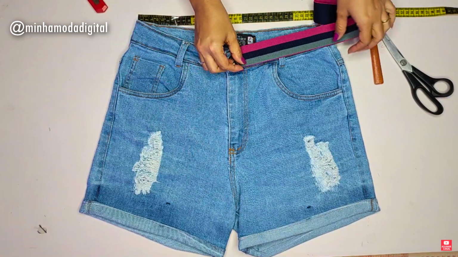 Como Alargar Calça Jeans ou Bermuda com Elástico na Cintura: Guia Passo ...